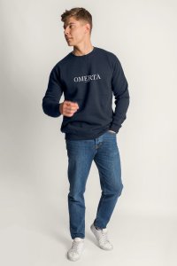 Sweatshirt in Blue Color with Omerta Print