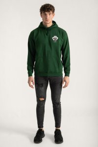 Hoodie in Green Color with No Guts No Glory Print