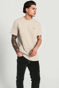 T-Shirt in Ecru color with Italian Stripe Print