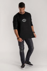Long Sleeve T-shirt in Black Color with Gangstas Paradise Print