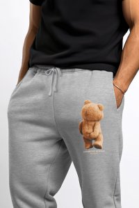 Jogger in Grey color with Teddys Opinion stamp