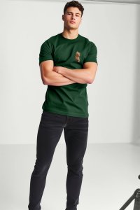 T-Shirt in Green color with Teddys Opinion Print