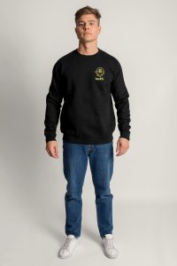 Sweatshirt in Black Color with Rebel Smiley Print