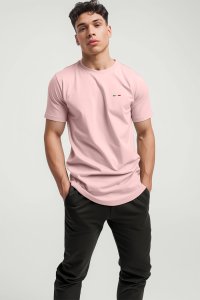 T-Shirt in Pink color with Italian Stripe Print