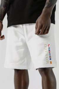 Shorts in White color with Monte Carlo stamp