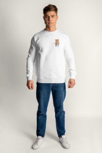 Sweatshirt in White Color with Lovely Teddy Print