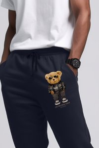 Jogger in Blue color with Goat Teddy stamp