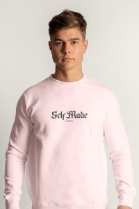 Sweatshirt in Pink Color with Self Made Man Print