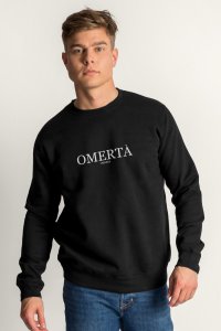 Sweatshirt in Black Color with Omerta Print