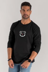Long Sleeve T-shirt in Black Color with Dare To Dream Print