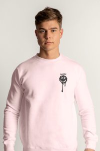Sweatshirt in Pink Color with Slime Smiley Print