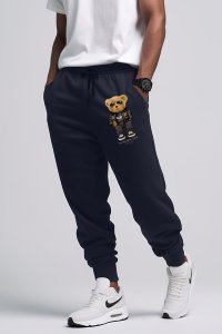 Jogger in Blue color with Goat Teddy stamp