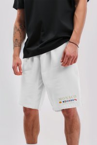 Shorts in White color with Monte Carlo stamp