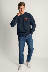 Sweatshirt in Blue Color with Boxer Teddy Print