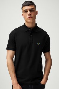 Polo Shirt Slim Fit in Black Color with Bee stamp