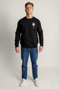 Sweatshirt in Black Color with Slime Smiley Print