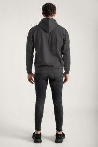 Hoodie in Iron Grey Color with Teddys Opinion Print