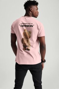 T-Shirt in Pink color with Teddys Opinion Print