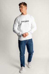 Sweatshirt in White Color with No Pain No Gain Print