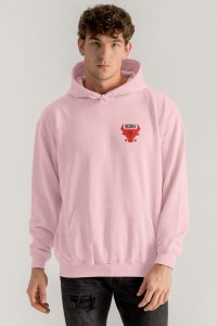 Hoodie in Pink Color with Bulls Eye Print