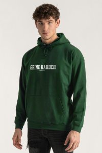 Hoodie in Green Color with No Pain No Gain Print
