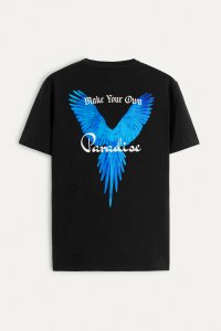 T-Shirt in Black color with Your Own Paradise Print