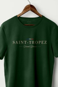 T-Shirt in Green color with Saint Tropez Riviera Print