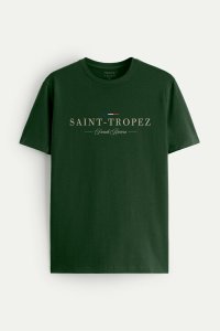 T-Shirt in Green color with Saint Tropez Riviera Print