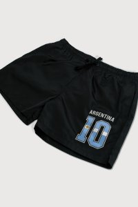 Swimming Shorts in Black Color with Hand Of God 10 Print
