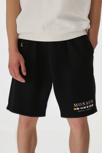 Shorts in Black color with Monte Carlo stamp