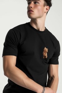 T-Shirt in Black color with Teddys Opinion Print