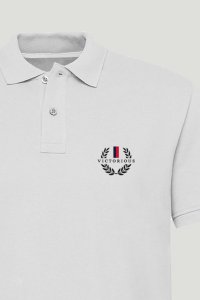 Polo Shirt Slim Fit in White Color with Victorious stamp