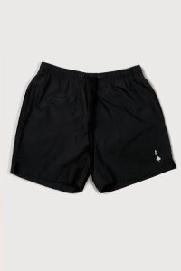 Swimming Shorts in Black Color with Black Ace Print