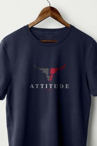 T-Shirt in Blue color with Goat Attitude Print