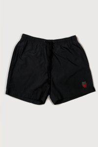Swimming Shorts in Black Color with Red Strawberry Print