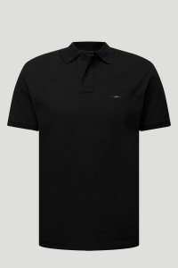 Polo Shirt Slim Fit in Black Color with French Stripe stamp