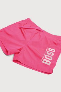 Swimming Shorts in Pink Color with Chillin Like A Boss Print