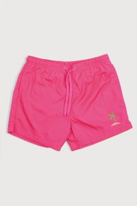 Swimming Shorts in Pink Color with Palm Island Print