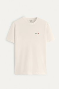 T-Shirt in Ecru color with Italian Stripe Print