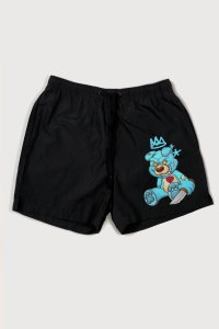 Swimming Shorts in Black Color with Madness Rich Print