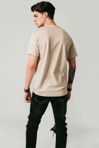 T-Shirt in Ecru color with Italian Stripe Print