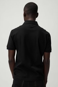 Polo Shirt Slim Fit in Black Color with Valencia Minimal stamp