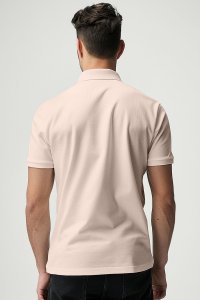 Polo Shirt Slim Fit in Pink Color with Cherry stamp