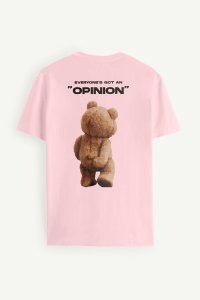 T-Shirt in Pink color with Teddys Opinion Print