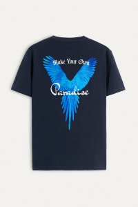 T-Shirt in Blue color with Your Own Paradise Print