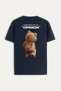 T-Shirt in Blue color with Teddys Opinion Print