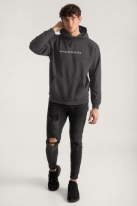 Hoodie in Iron Grey Color with Hakuna Matata Print