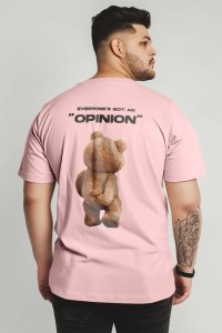 T-Shirt in Pink color with Teddys Opinion Print