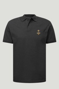 Polo Shirt Slim Fit in Iron Grey Color with Bee King stamp