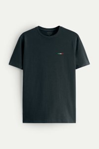 T-Shirt in Iron Grey color with Italian Stripe Print
